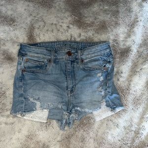american eagle shorts hi-rise shortie